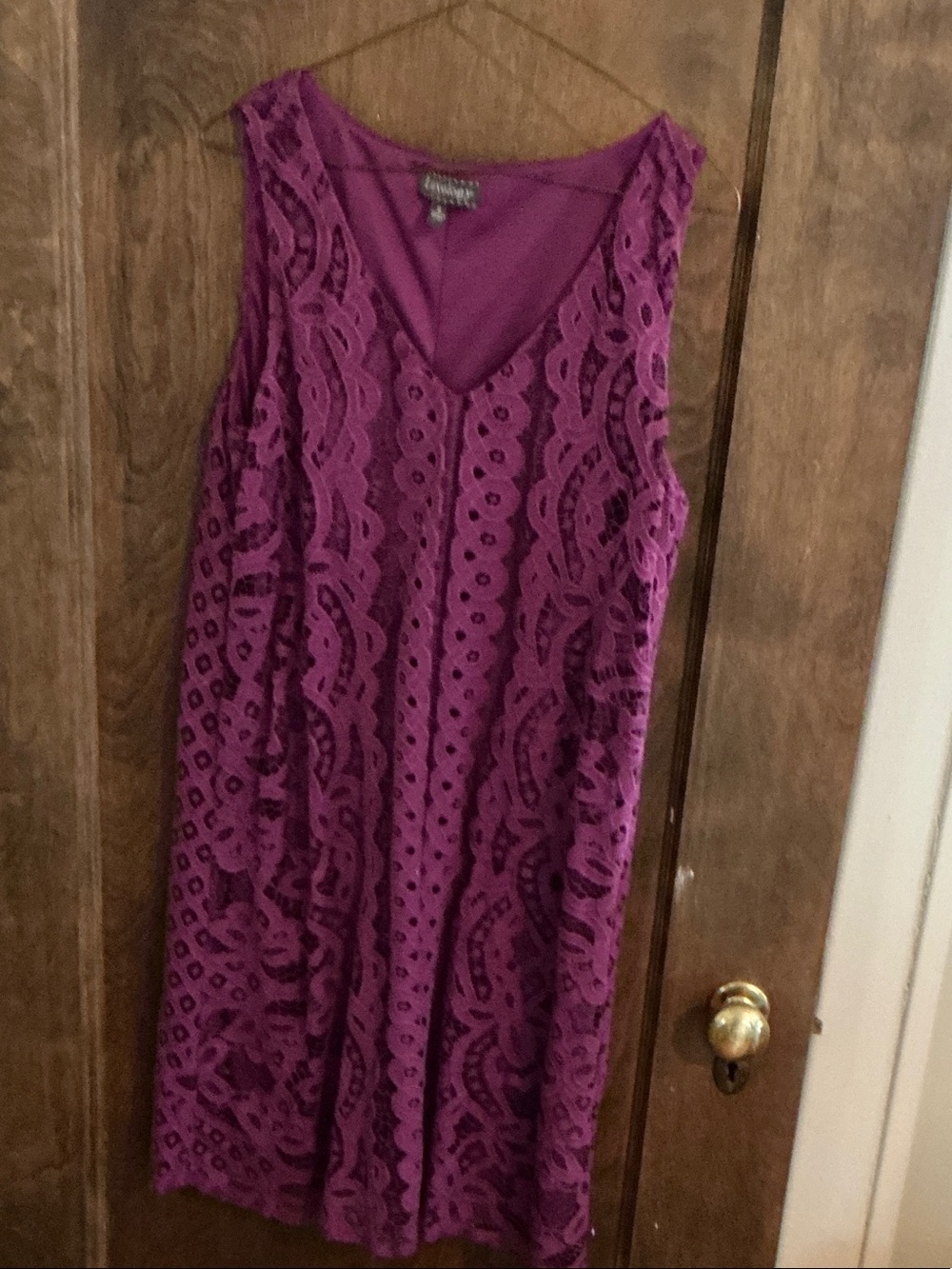 Luxology Magenta Lace Midi Dress